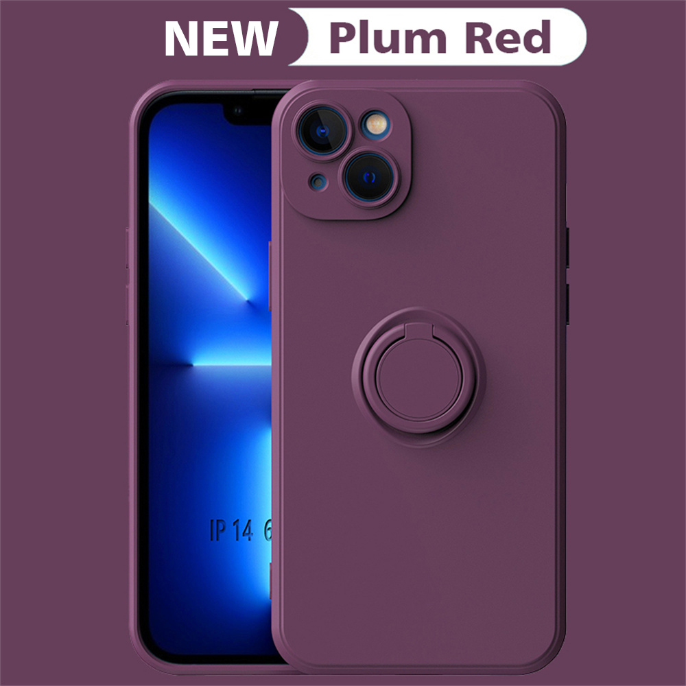 Liquid Silicone Magnetic Phone Case - New Ring Holder Magnetic Cases For