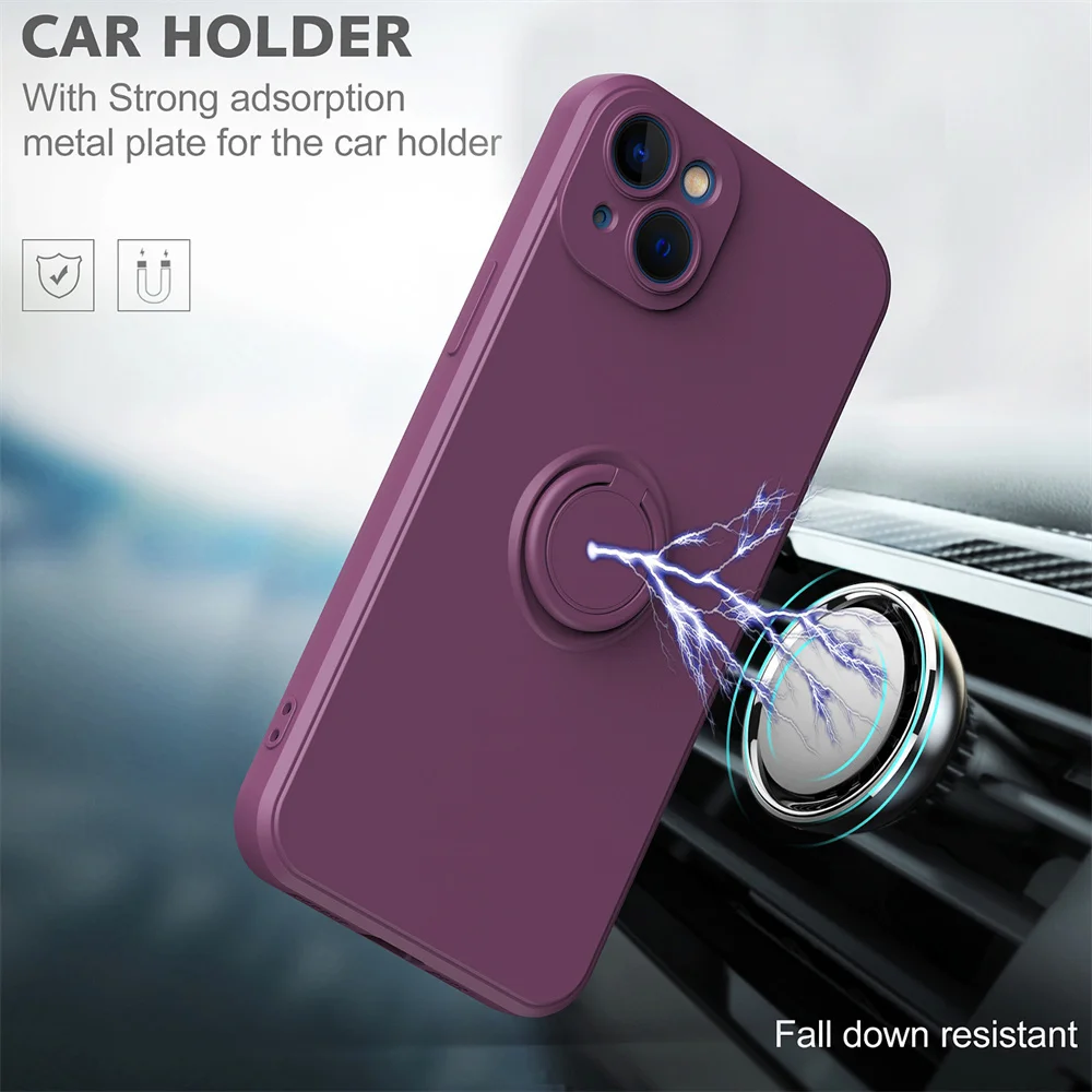 New Ring Holder Magnetic Cases - Liquid Silicone Magnetic Phone Case review and price