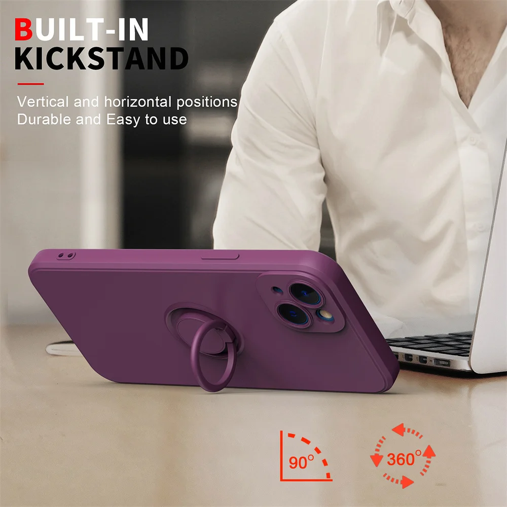 New Ring Holder Magnetic Cases - Liquid Silicone Magnetic Phone Case review and price
