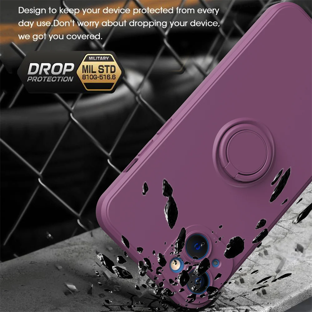 New Ring Holder Magnetic Cases - Liquid Silicone Magnetic Phone Case review and price