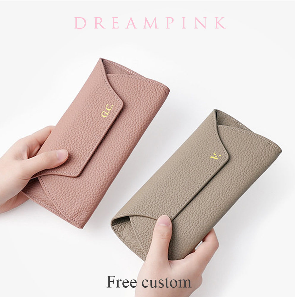Persoanlized Letters Women Lon - Leather Wallet Card Holder Phone Cover review and price
